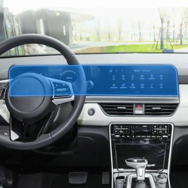 Imagem de LAVIYE Interior do carro Tela de controle central Anti risco transparente TPU película protetora GPS navegador filme PPF, para Kia Seltos 2023