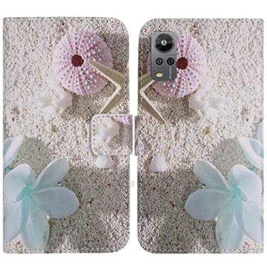 Imagem de TienJueShi Sea Star Fashion Stand TPU Silicone Book Stand Flip PU Leather Protector Phone Case para Cubot Note 30 6,5" Capa Etui Wallet