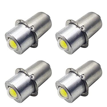 Imagem de Lâmpada LED de lanterna Ruiandsion P13,5 3 – 18 V 1 W 6000 K branca 200 LM COB para lanterna lanterna de lanterna de farol, terra negativa