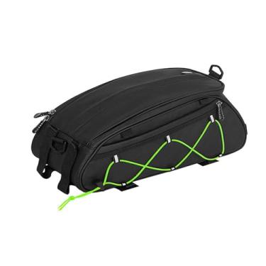 Imagem de Bolsa para porta-malas de bicicleta de 10L com refletores à prova d'água e rígida, bolsa de bicicleta para bicicletas, rack traseiro, bolsa de armazenamento de ciclismo