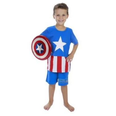 Imagem de Pijama Infantil Capitão América Avengers Marvel Masculino-Masculino