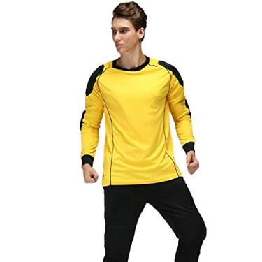 Imagem de HGYJ Camisa de goleiro de futebol, uniforme de goleiro de futebol adulto e infantil, manga comprida + calças