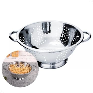 Imagem de Escorredor De Macarrão Massa Inox Utensílios De Cozinha Top