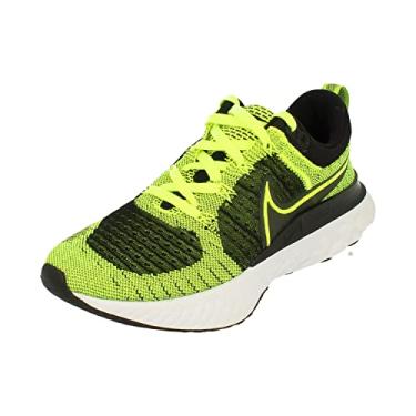 Imagem de Nike React Infinity Run Flyknit 2 Running Shoes,Volt/White/Black/Sequoia, 7 M