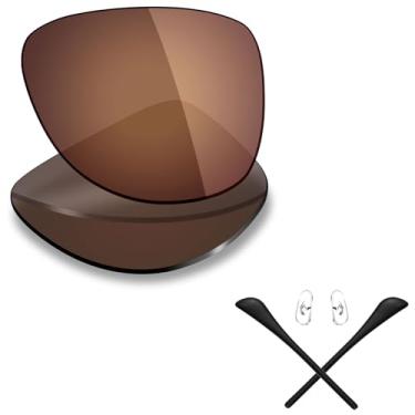 Imagem de Mryok Lentes de reposição polarizadas e kits de borracha para Ray-Ban Aviator RB3025 55 mm – Marrom bronze