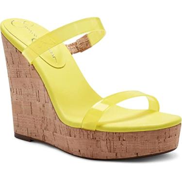 Imagem de Jessica Simpson Sandália feminina Tumile Wedge, Amarelo, 6