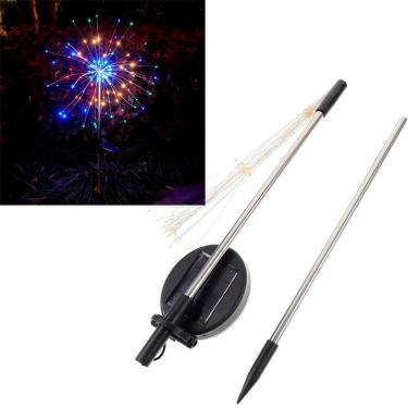 Imagem de Luminária Colorido Fogos Artifício Luzes Solar Para Jardim