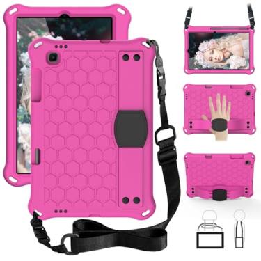 Imagem de Adequado para Samsung Galaxy Tab S6 Lite 2024 2022 2020 10,4 polegadas não tóxico EVA + PC capa protetora para tablet tablet (Rosered-Black, S6 Lite 2024 10.4)