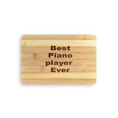 Imagem de Tábua de cortar piano, presentes para pianistas, presentes para pianista, tábua de corte de bambu, ideia de presente de inauguração de casa, aniversário, ideia de presente de Natal (grande (45 x 30
