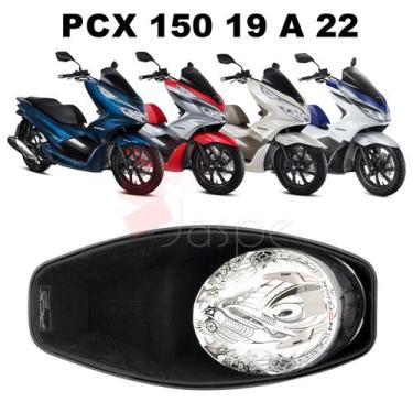 Imagem de Forração Honda Pcx 150 Acessório Baú 19 20 Forro Preto - Jaspe Ateliê,