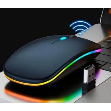 Imagem de Mouse Sem Fio Óptico 3200dpi Usb Wireless 2.4ghz Recarregável p Notebo
