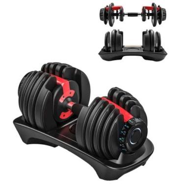 Imagem de Halter Regulável 24kg Dumbbell Ajustável Anilha Dumbell Drum - OCCY