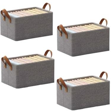 Imagem de Caixa organizadora organiz tecido com armação metal 47x28x20cm 04un, C