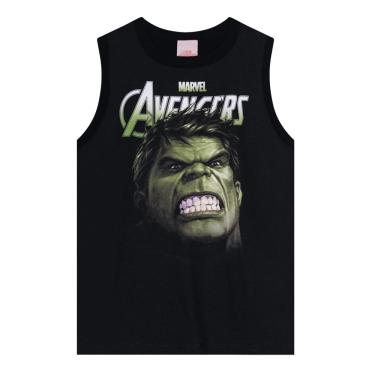 Imagem de Camiseta Regata Infantil Hulk Menino Preto - Brandili