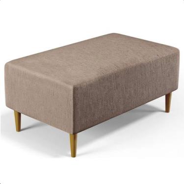 Imagem de Puff Sala Damon Multiuso Linho Marrom Pés Palito Castanho  - ARKELL, M
