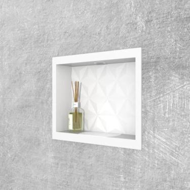 Imagem de Nicho para Banheiro em Mármore Sintético Texturizado 40x30cm - Cozimax