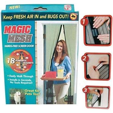 Imagem de Cortina Antimosquitos Mosquiteiro Tela Protetora Insetos - Bc Bora Col