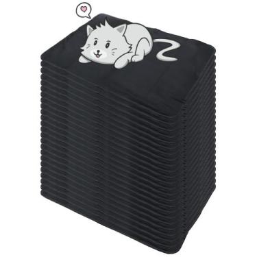 Imagem de 24 Caminhas para Cães e Gatos Dobrável 200 Lavagens 100x70 Preto Antip