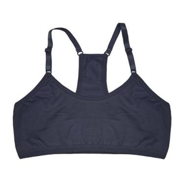 Imagem de Kit 5 Top Cropped Infantil Nadador Alça Fina Menina Moça Básico Algodã