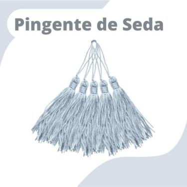 Imagem de Pingente De Seda Tassel - Franja - Cinza Claro - Com 50 Unidades - Nyb