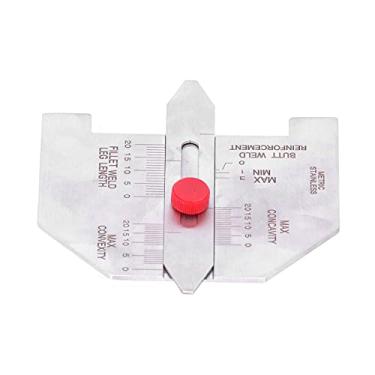 Imagem de Calibre de solda de topo, teste de medição de came de ponte ulnar, medidor de inspeção de soldagem de alcance de 20 mm, altura de solda automática de filete de aço inoxidável, medidores de espessura