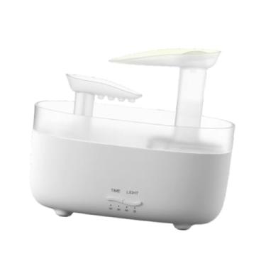 Imagem de Ｂｅｓｇａ Umidificador Raindrop Difusor de Óleos Essenciais Multiuso com Luz Ambiente Umidificador de Ar Difusor de Aromas para Quarto Esportivo, Branco, Tamanho real