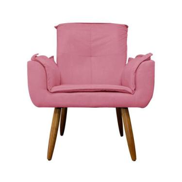 Imagem de Poltrona Decorativa Estofada Para Salão de Beleza Emília Plus Suede Ro