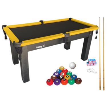 Imagem de Mesa de Sinuca/Snooker/Bilhar com kit Impar Sports, Amarelo