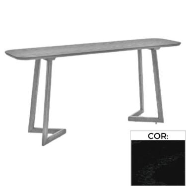 Imagem de Aparador MH-5345 Herval 160 cm Madeira Laca Fosca Preta Tampo Carvalho