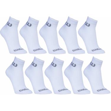 Imagem de Kit 10 Meias Cano Curta Masculina Adulto Branca