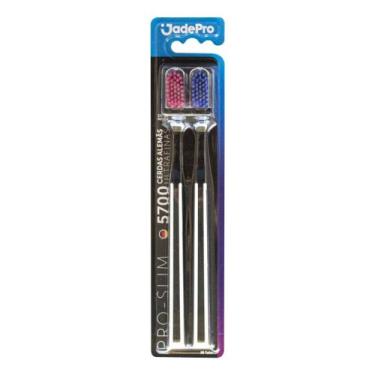 Imagem de Escova de Dente Pro 5700 Cerdas kit 2un JadePro, Rosa, Azul