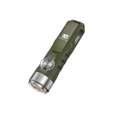 Imagem de Mini chaveiro EDC de 550 lúmens super brilhante para ambientes externos, lanterna de LED recarregável, bateria de polímero de lítio de 130 mAH, 45 minutos de carregamento rápido, impermeável IPX-65 pequena lanterna, modelo A1, Military Green, Pocket Size