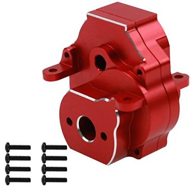 Imagem de ShareGoo Aluminum Alloy Transmission Gearbox Hoursing Gearbox Case Upgrades Parts Compatible with Traxxas TRX4M 1/18 RC Crawler Car (Red)