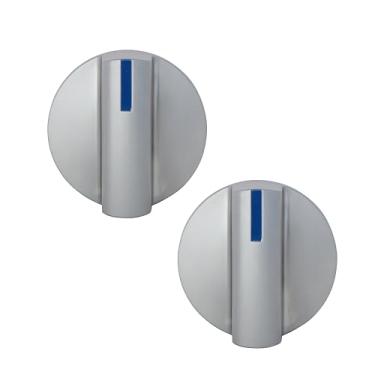 Imagem de Endurance Pro Puxador de fogão a gás imperial 39777, para controle de queimador de topo aberto, cromado com linha indicadora azul, pacote com 2