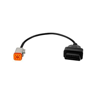 Imagem de Cabo de diagnóstico OBD de 6 pinos para motocicleta Harley Davidson 6 pinos para 16 pinos OBDII conversor de diagnóstico conector compatível com scanner de código ELM327