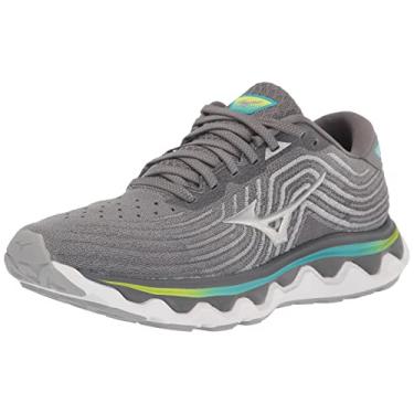 Imagem de Mizuno Wave Horizon 6 Tênis de corrida feminino, Cinza/Prata Ultimate, 36