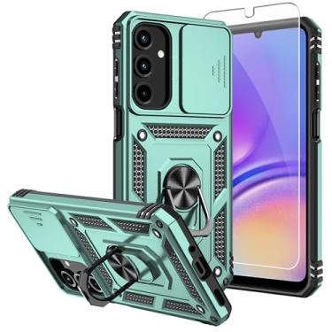 Imagem de SKMY Capa para Galaxy A16 5G, capa A16 5G, com protetores de tela e capa de câmera, [grau militar] capa testada contra quedas de 5 metros com suporte magnético para Samsung Galaxy A16 5G, verde