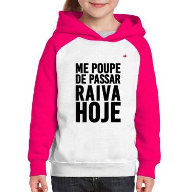 Imagem de Moletom Infantil Me poupe de passar raiva hoje - Foca na Moda, Branco,