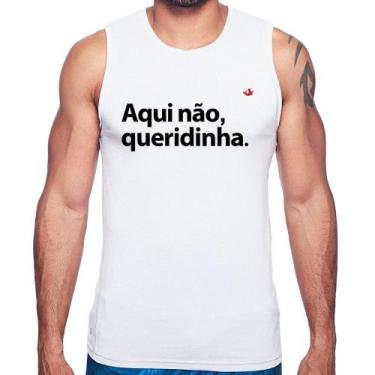 Imagem de Regata Aqui não queridinha - Foca na Moda, Branco, GGG