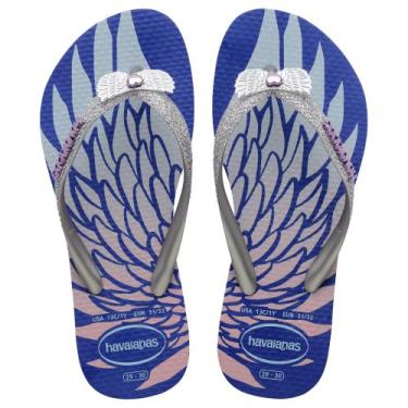 Imagem de Havaianas k sl Glitter 25-26, Azul, 25/26 + 37/38
