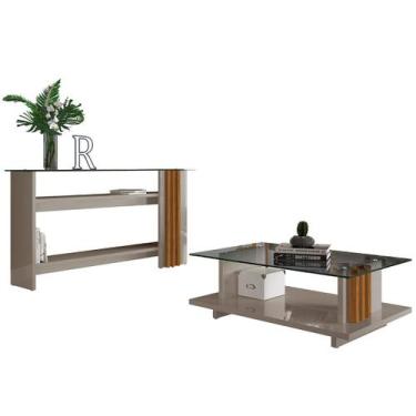 Imagem de Aparador Frizz 305133 e Mesa de Centro Frizz 304133 Fendi Natutrale Ma