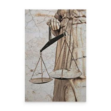 Imagem de Quadro Para Escritório Advocacia Deusa Da Justiça Detalhe Retrô - Bimp