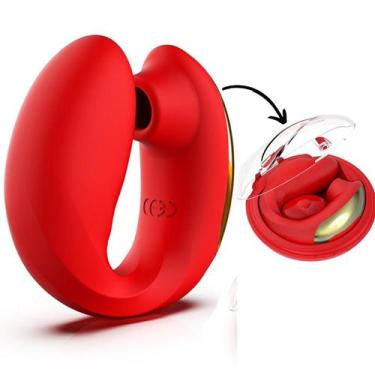 Imagem de Vibrador Duplo Sugador Clitóris Flex Penetração Potente com Case Discr