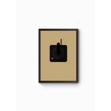 Imagem de Poster Moldurado Retrô Gamer Controle Atari - Fanarte