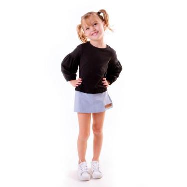 Imagem de Blusa Manga Longa Cotton Light Preto - Saia de Filó, 1