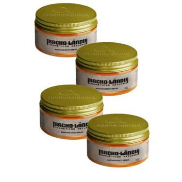 Imagem de Kit 4 Pomada Capilar Modeladora Masculina  Macholandia 86g - Macho Lân