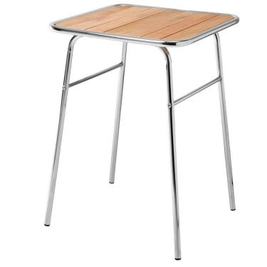 Imagem de Mesa Pequena Cromada Para Sacada De Apartamento