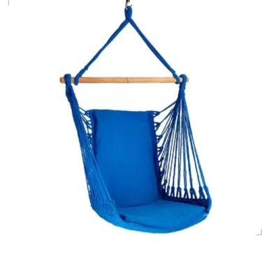 Imagem de Rede Suspensa Cadeira De Balanço De Varanda e Jardim Resistente em Alg
