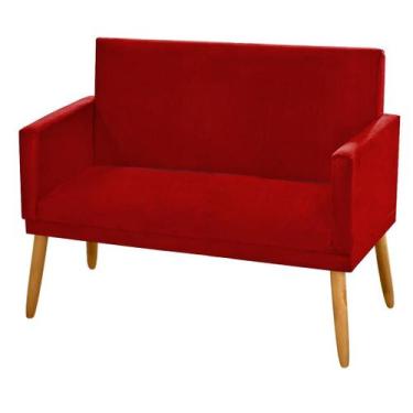 Imagem de Namoradeira Nina Decorativa 2 Lugares Suede - Maitê Moda Casa, Marsala