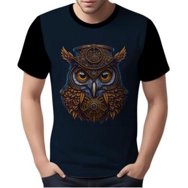 Imagem de Camisa Camiseta Estampada Steampunk Coruja Tecnovapor 3 - Enjoy Shop, 